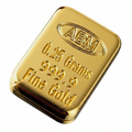 0.25 Grams 999.9 Fine Solid 24Kt Gold Certified Bullion Ingot Bar ABM Certifiers