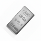 Platinum 1.00 Grams 999.5 Fine Solid Certified Bullion Ingot Bar ABM Certifiers