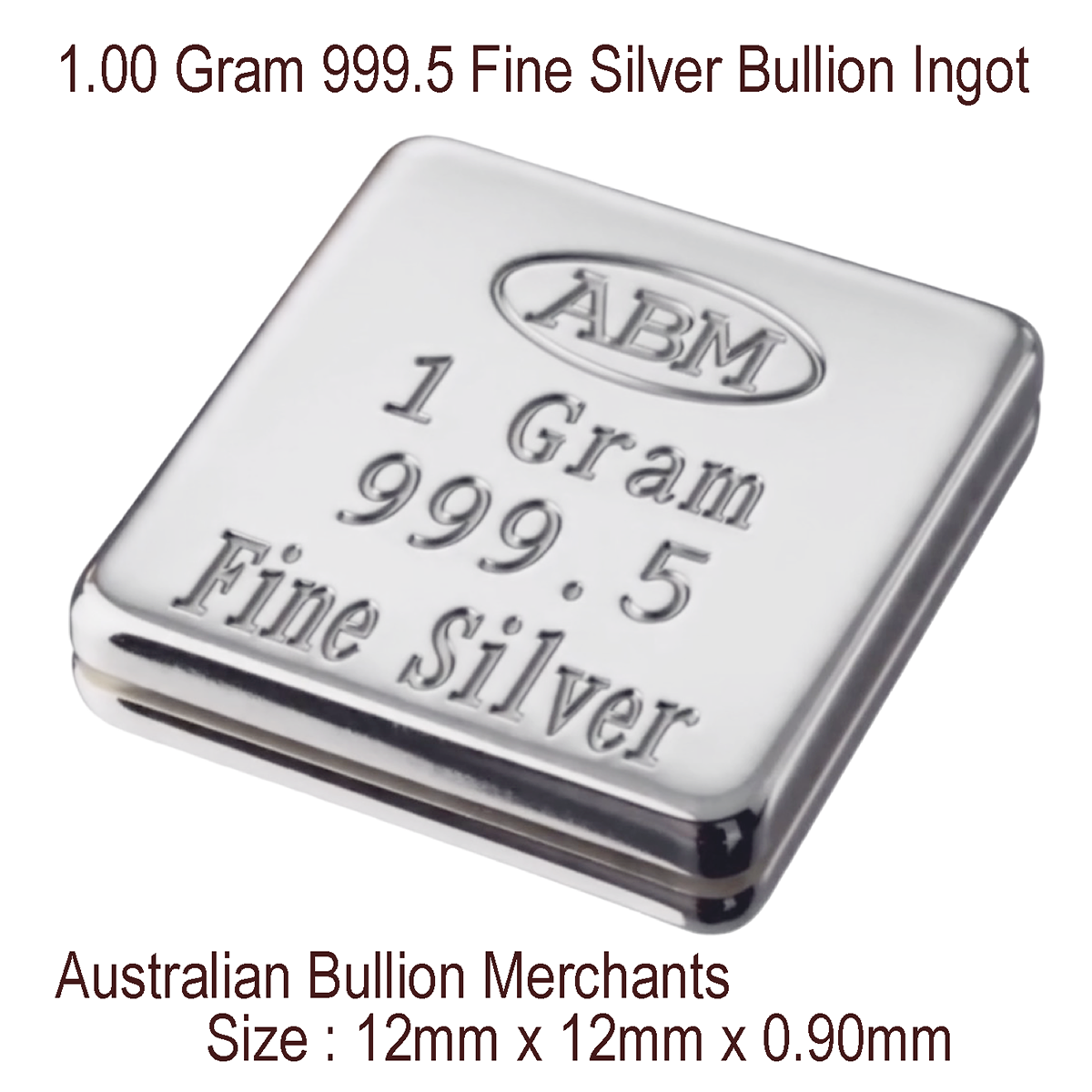 Silver 1 Gram 999.5 Ingot Bullion Bar Investor Grade with Certification