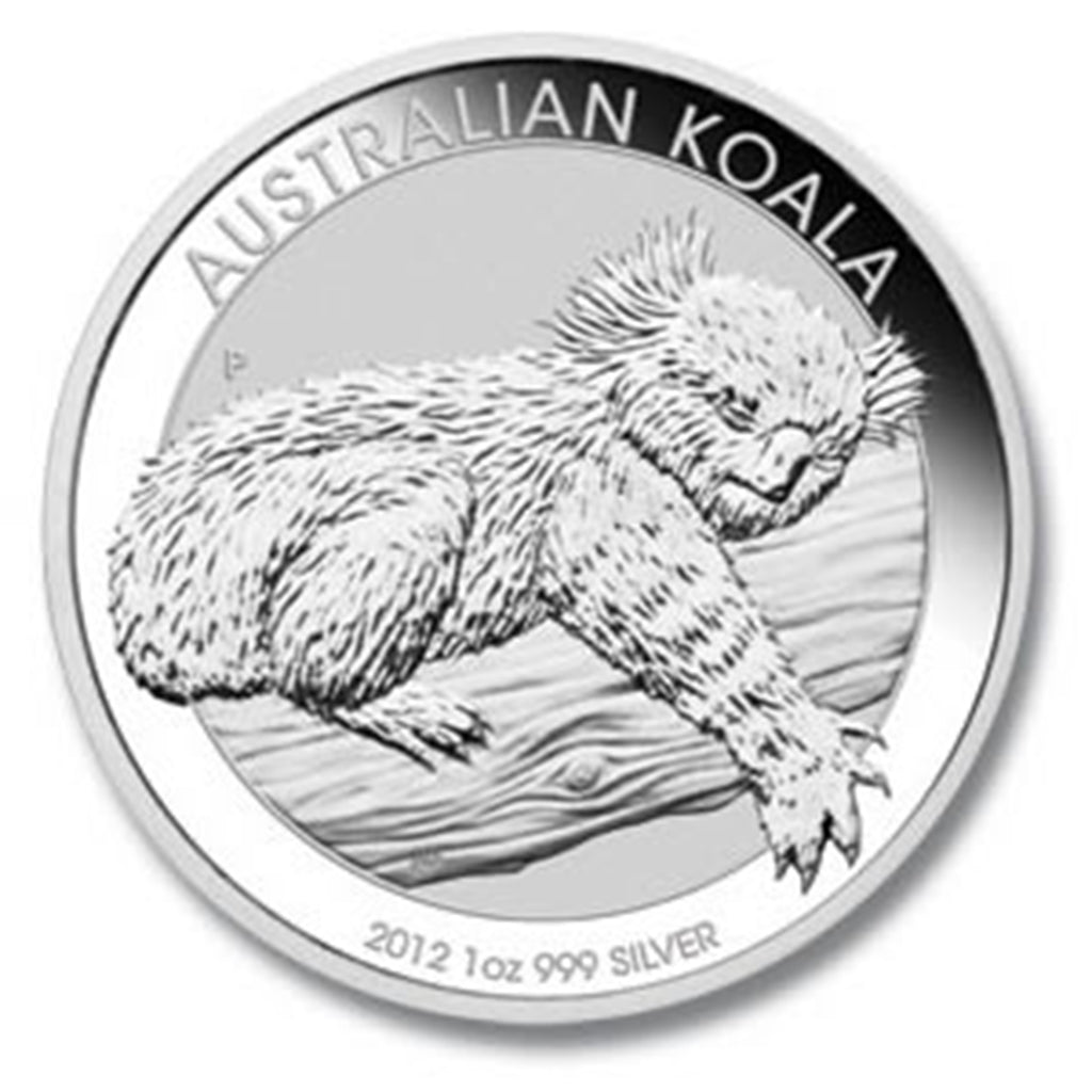 1 Oz Silver 999 Australian Koala 2012 Perth Mint Bullion Coin in Capsule