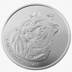 1 Oz 999.5 Silver ABC Mint Lunar Year Tiger 2022 Certified Bullion Coin Capsule