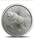 1 Oz 9999 Fine Silver 2016 Canada Predator Series Cougar Bullion Coin