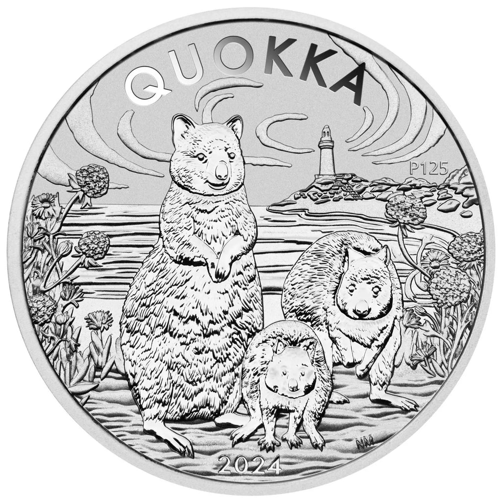 1 Troy Ounce 9999 Silver 2024 Perth Mint Quokka Bullion Coin In Capsule
