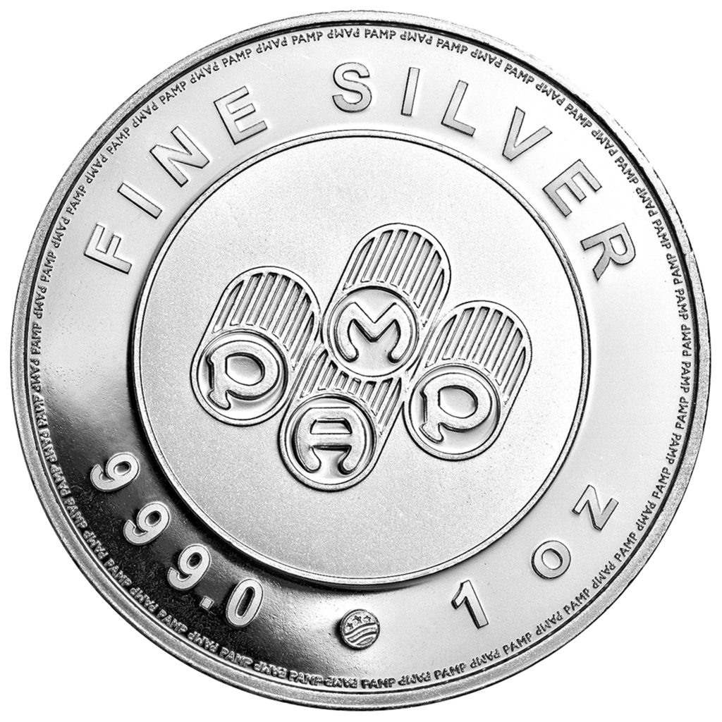 1 Oz 999.0 PAMP Swiss Fine Silver Bullion Round Coin Minted in the USA