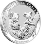 Silver Coin 1 Oz 999 Fine Bullion 2011 Australian Koala & Baby Perth Mint