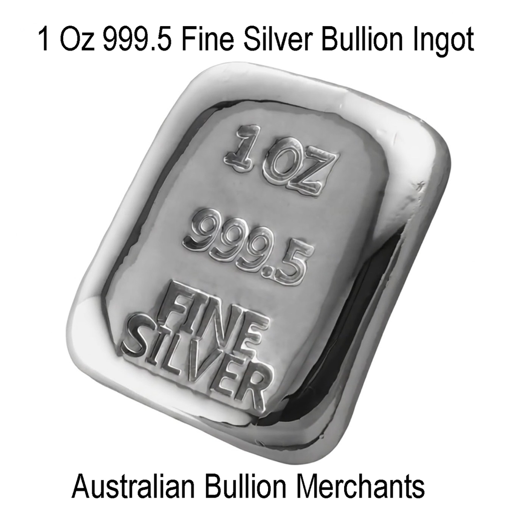 1 Oz 999.5 Fine Silver Certified Bullion Grade Ingot Bar Hand Poured