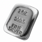 1 Oz 999.5 Fine Silver Certified Bullion Grade Ingot Bar Hand Poured