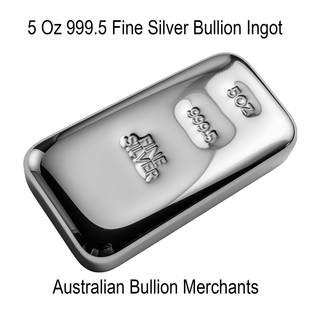 Silver Ingot Bar 200 Grams 999.5 Fine Grade Certified Bullion Hand Poured