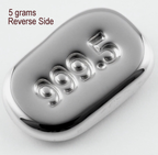 Silver Ingot 5 Grams 999.5 Fine Grade Bullion Investor Quality Bar Hand Poured