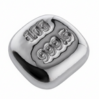 Silver Ingot Bar 10 Grams 999.5  Fine Certified Bullion Hand Poured