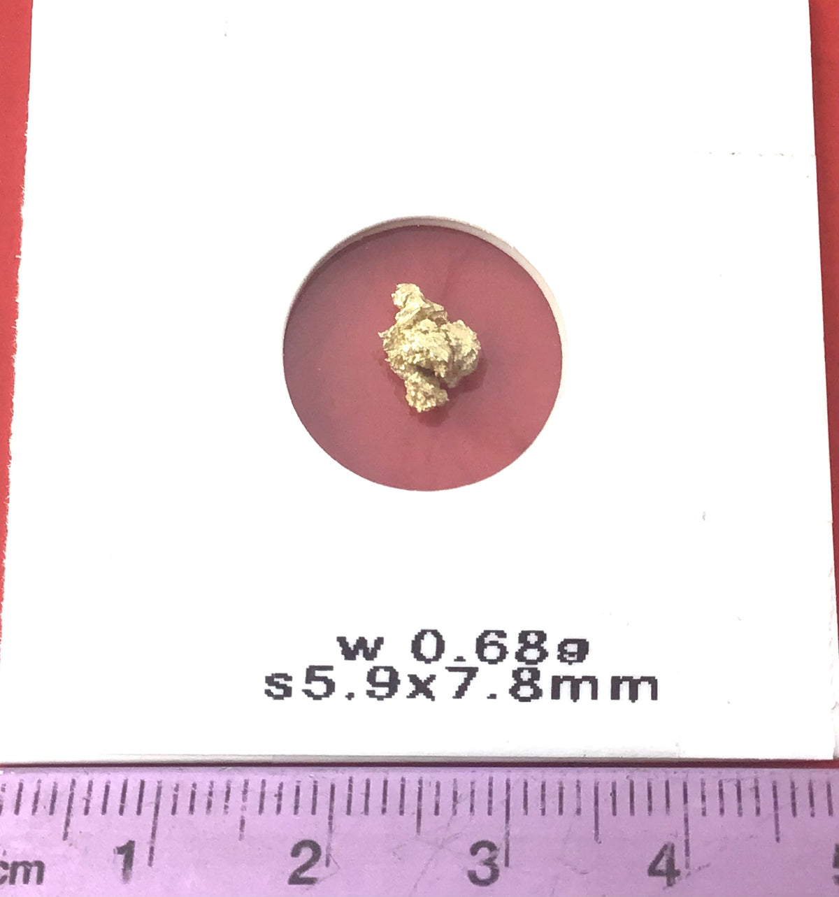 Gold Nugget Australian 0.68 grams Natural Native Hand Prospected High Quality