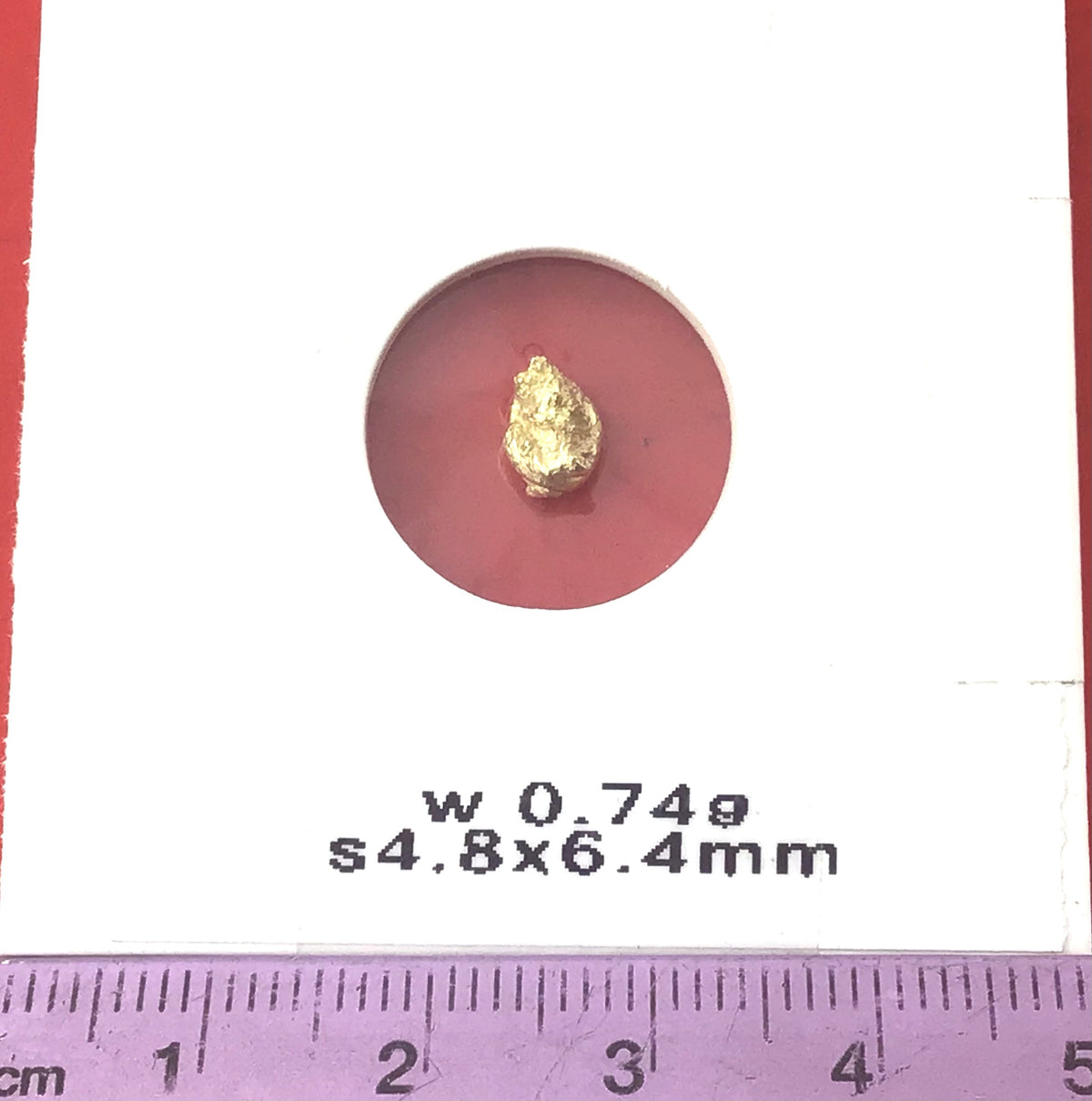 Gold Nugget Australian 0.74 grams Natural Native Hand Prospected High Quality
