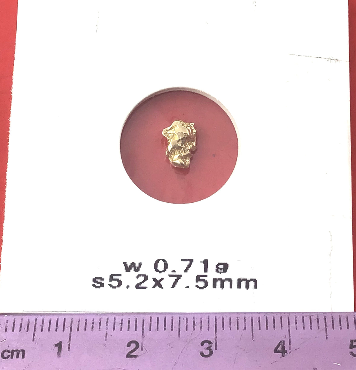 Gold Nugget Australian 0.71 grams Natural Native Hand Prospected High Quality