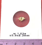 Gold Nugget Australian 1.03 grams Natural Native Hand Prospected High Quality