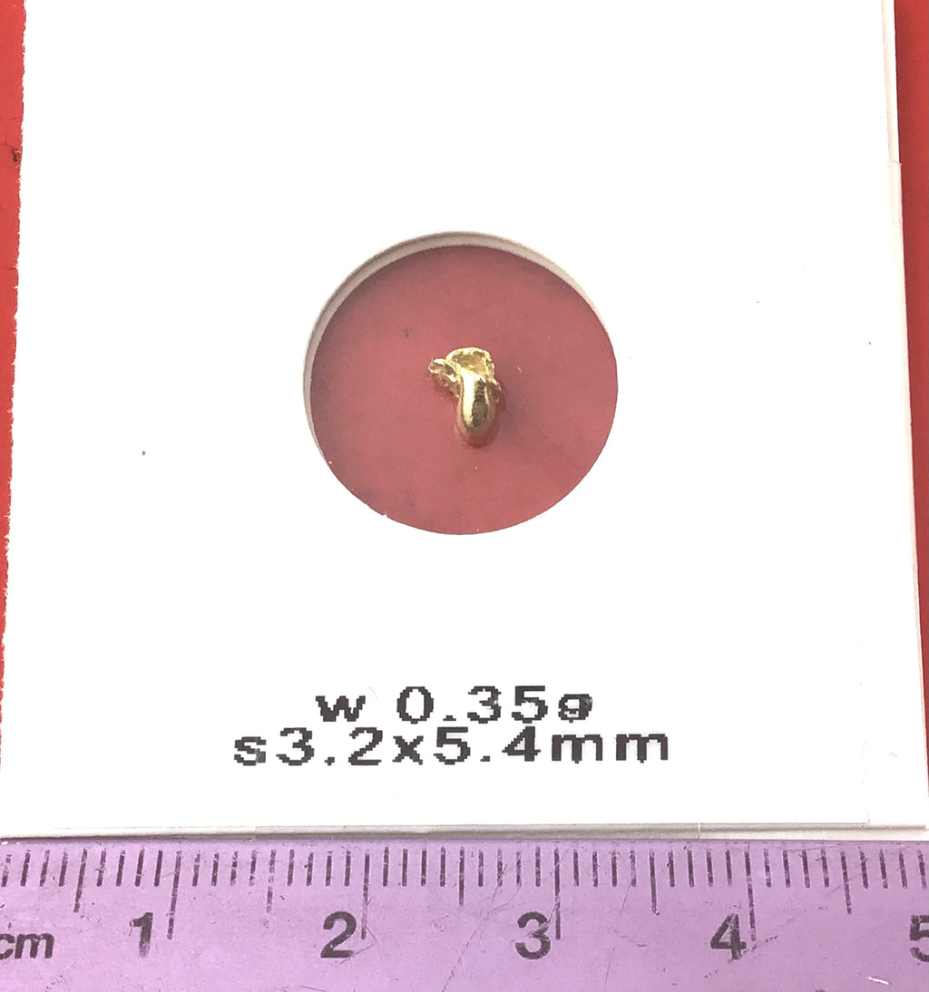 Gold Nugget Australian 0.35 grams Natural Native Hand Prospected High Quality