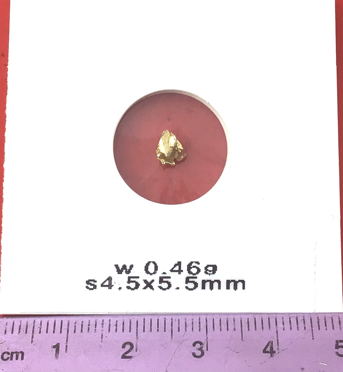 Gold Nugget Australian 0.46 grams Natural Native Hand Prospected High Quality