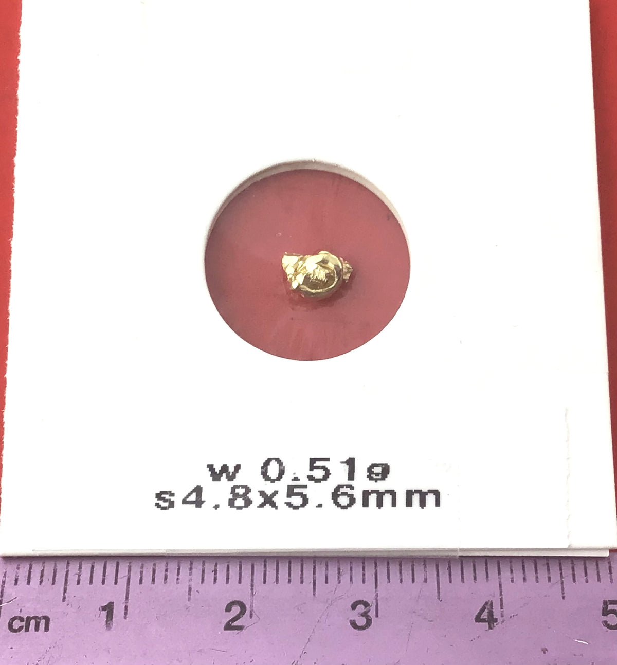 Gold Nugget Australian 0.51 grams Natural Native Hand Prospected High Quality