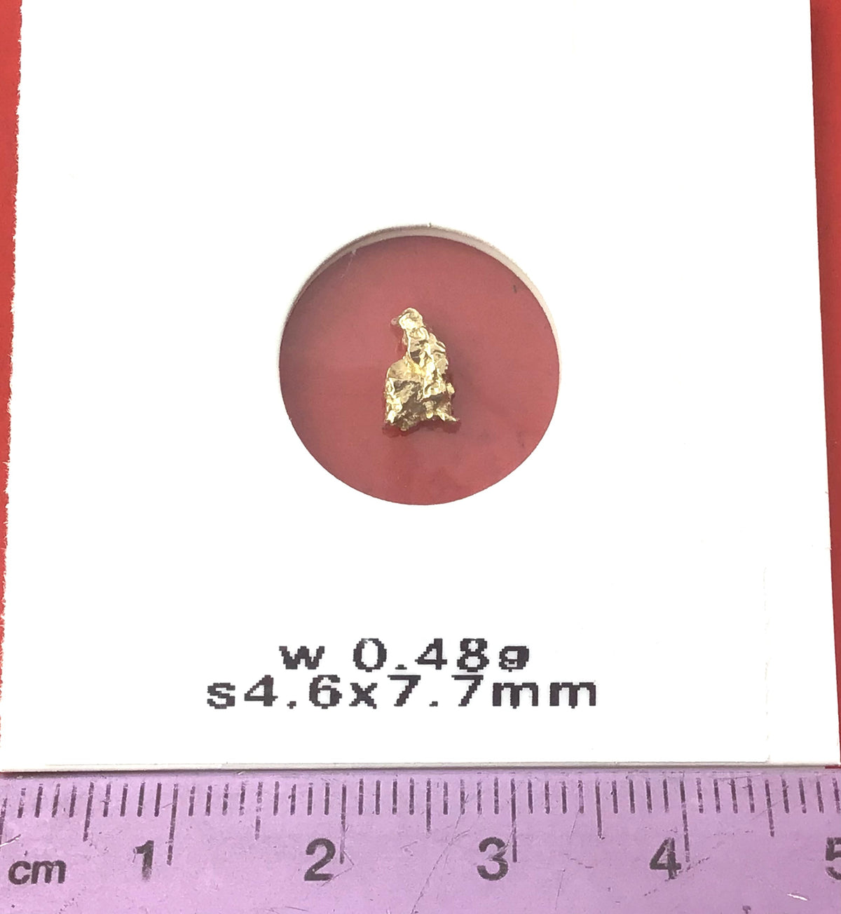 Gold Nugget Australian 0.48 grams Natural Native Hand Prospected High Quality