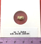 Gold Nugget Australian 1.34 grams Natural Native Hand Prospected High Quality