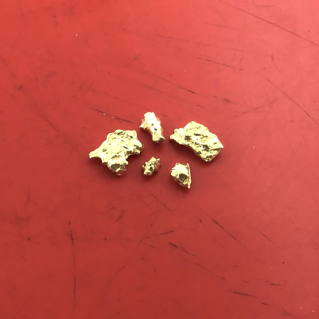 Gold Nugget Australian 0.80 grams 5 pieces Natural Native Hand Prospected High Quality