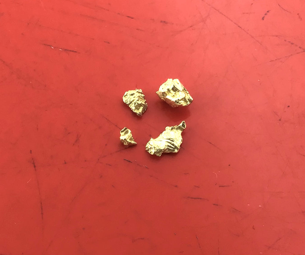 Gold Nugget Australian 0.53 grams 4 pieces Natural Native Hand Prospected High Quality