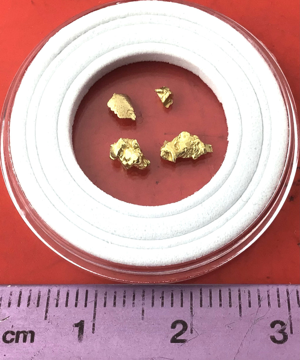 Gold Nugget Australian 0.53 grams 4 pieces Natural Native Hand Prospected High Quality