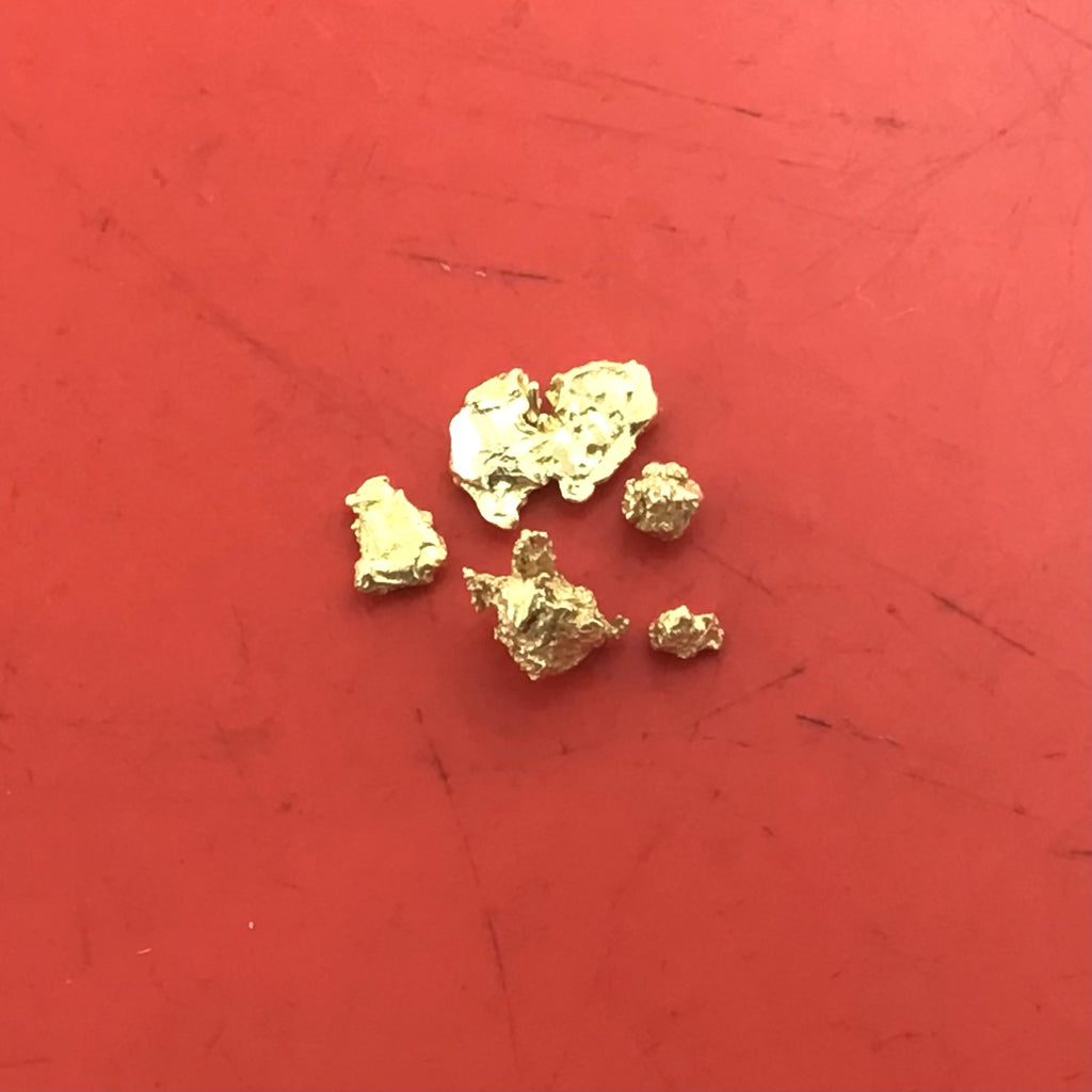 Gold Nugget Australian 0.70 grams 5 pieces Natural Native Hand Prospected High Quality