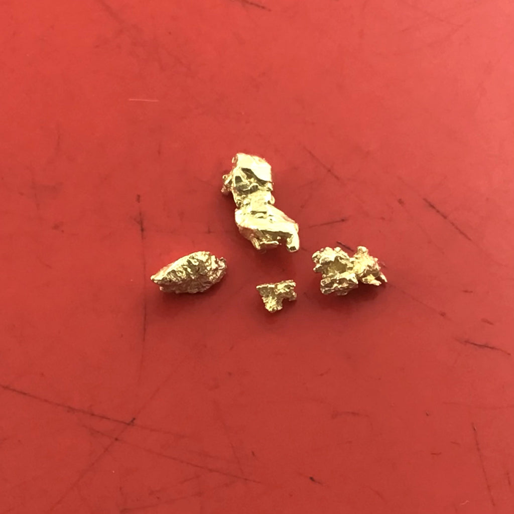 Gold Nugget Australian 0.50 grams 4 pieces Natural Native Hand Prospected High Quality