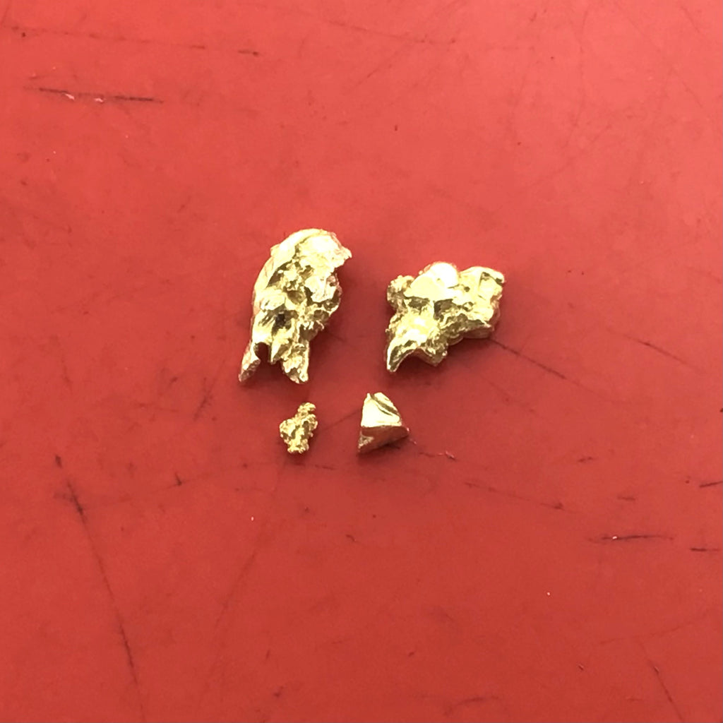 Gold Nugget Australian 0.51 grams 4 pieces Natural Native Hand Prospected High Quality
