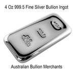 4 Troy Oz 999.5 Fine Silver Certified Bullion Grade Ingot Bar Hand Poured