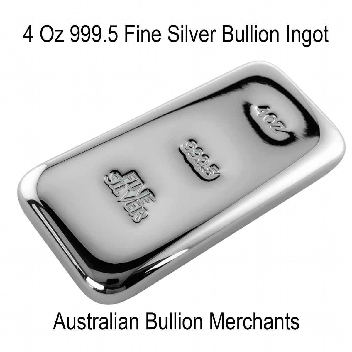 4 Troy Oz 999.5 Fine Silver Certified Bullion Grade Ingot Bar Hand Poured