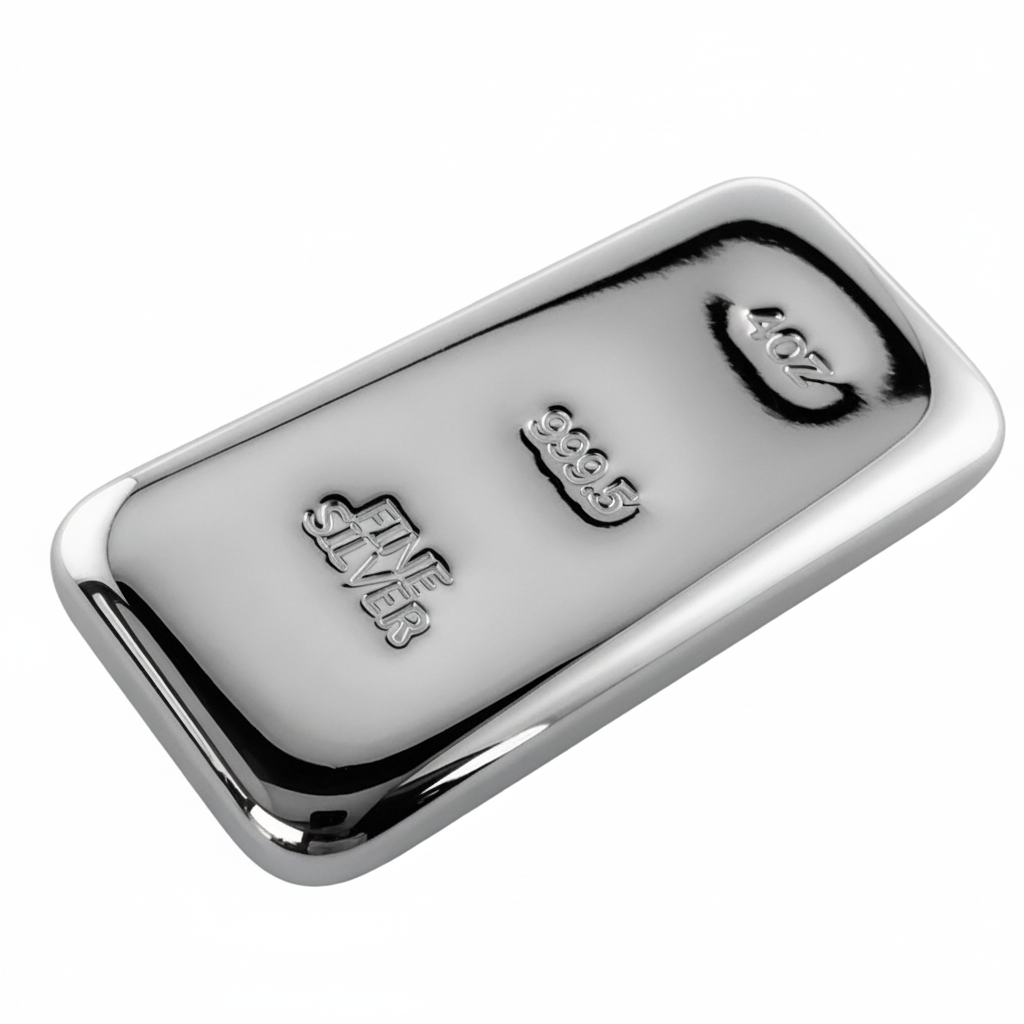 4 Troy Oz 999.5 Fine Silver Certified Bullion Grade Ingot Bar Hand Poured