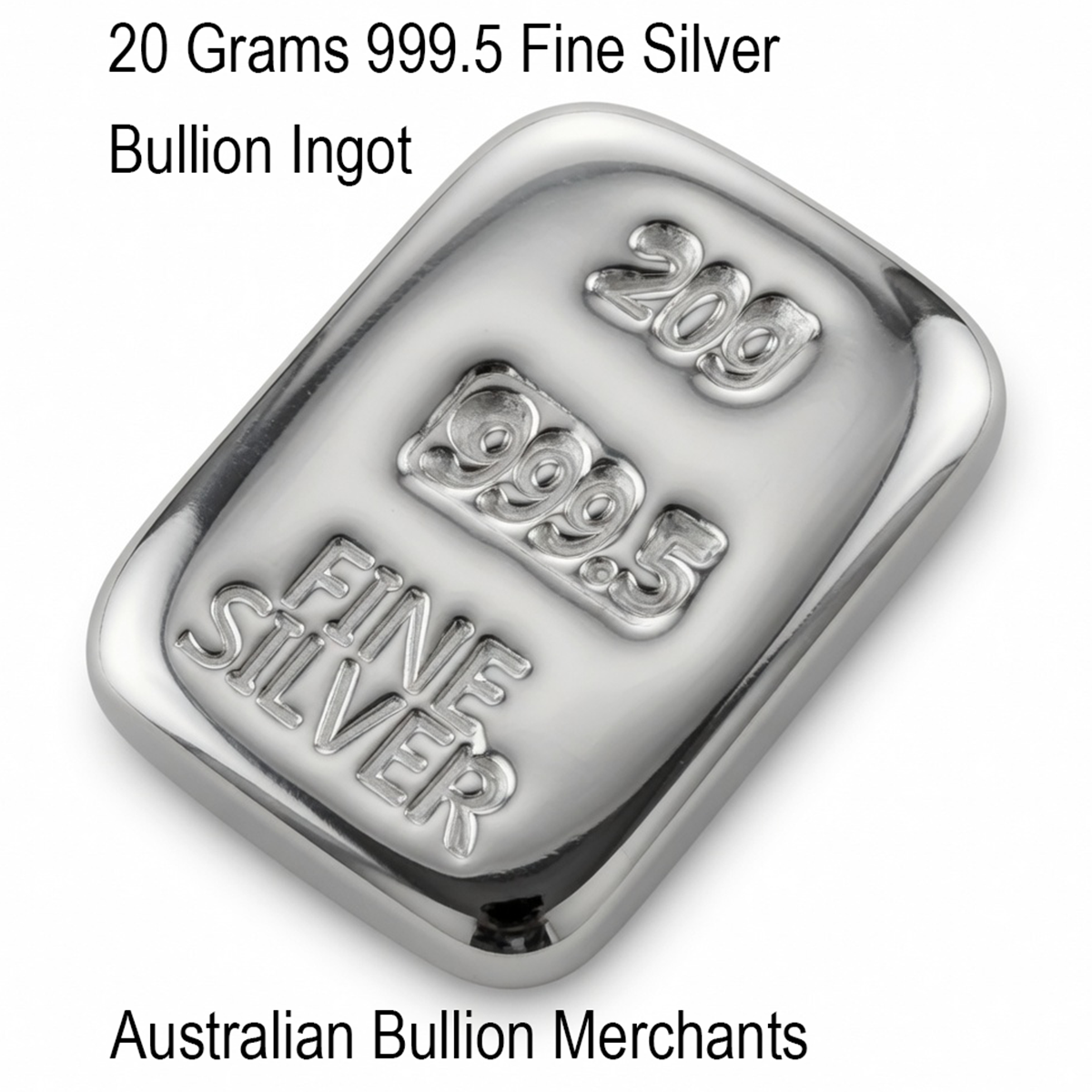 Silver  Bar 20 gram 999.5 Fine Certified Bullion Grade Ingot Hand Poured