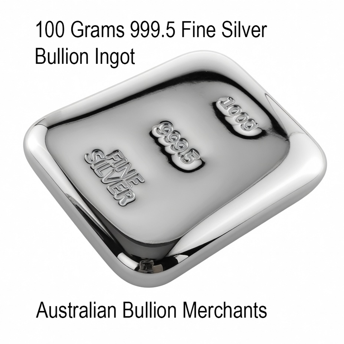 100 gr 999.5 Fine Silver Certified Bullion Grade Ingot Bar Hand Poured
