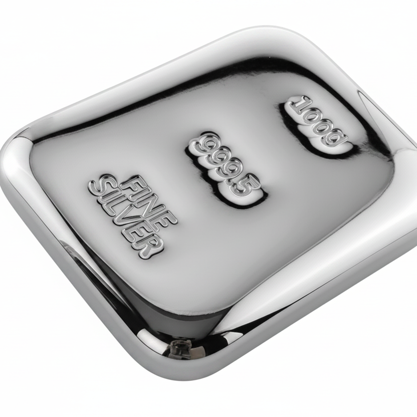 100 gr 999.5 Fine Silver Certified Bullion Grade Ingot Bar Hand Poured