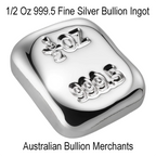 1/2 Oz Silver Ingot Bar 999.5 Fine Grade Investor Bullion Quality Hand Poured