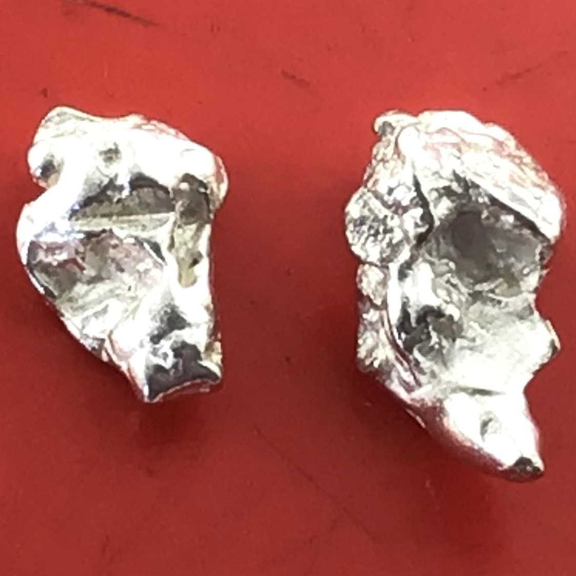 Australian Silver Nugget 0.77 grams 2 Pieces Natural Native Prospected High Quality