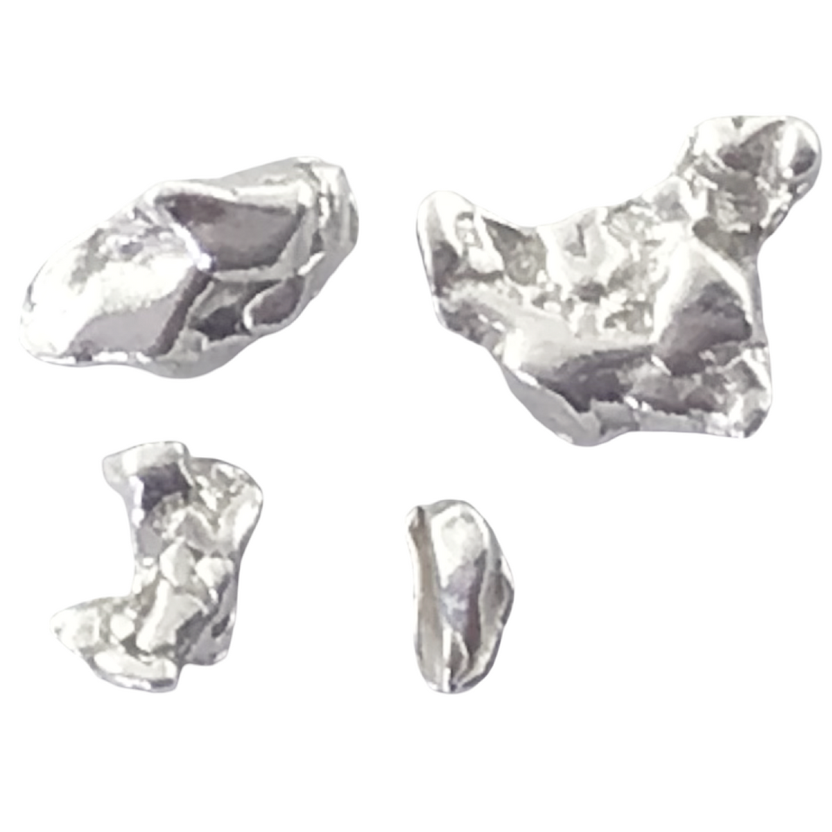Australian Silver Nugget 0.8 grams 4 Pieces Natural Native Prospected High Quality