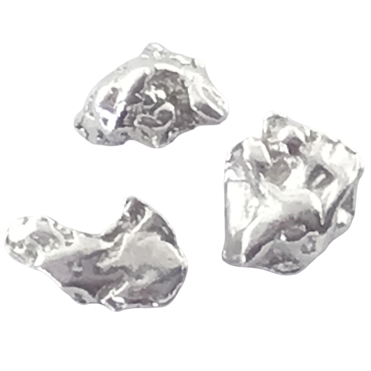 Australian Silver Nugget 0.68 grams 3 Pieces Natural Native Prospected High Quality