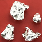 Australian Silver Nugget 0.7 grams 4 Pieces Natural Native Prospected High Quality