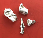 Australian Silver Nugget 0.75 grams 4 Pieces Natural Native Prospected High Quality