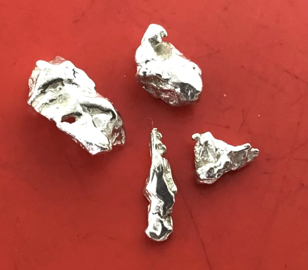 Australian Silver Nugget 0.75 grams 4 Pieces Natural Native Prospected High Quality
