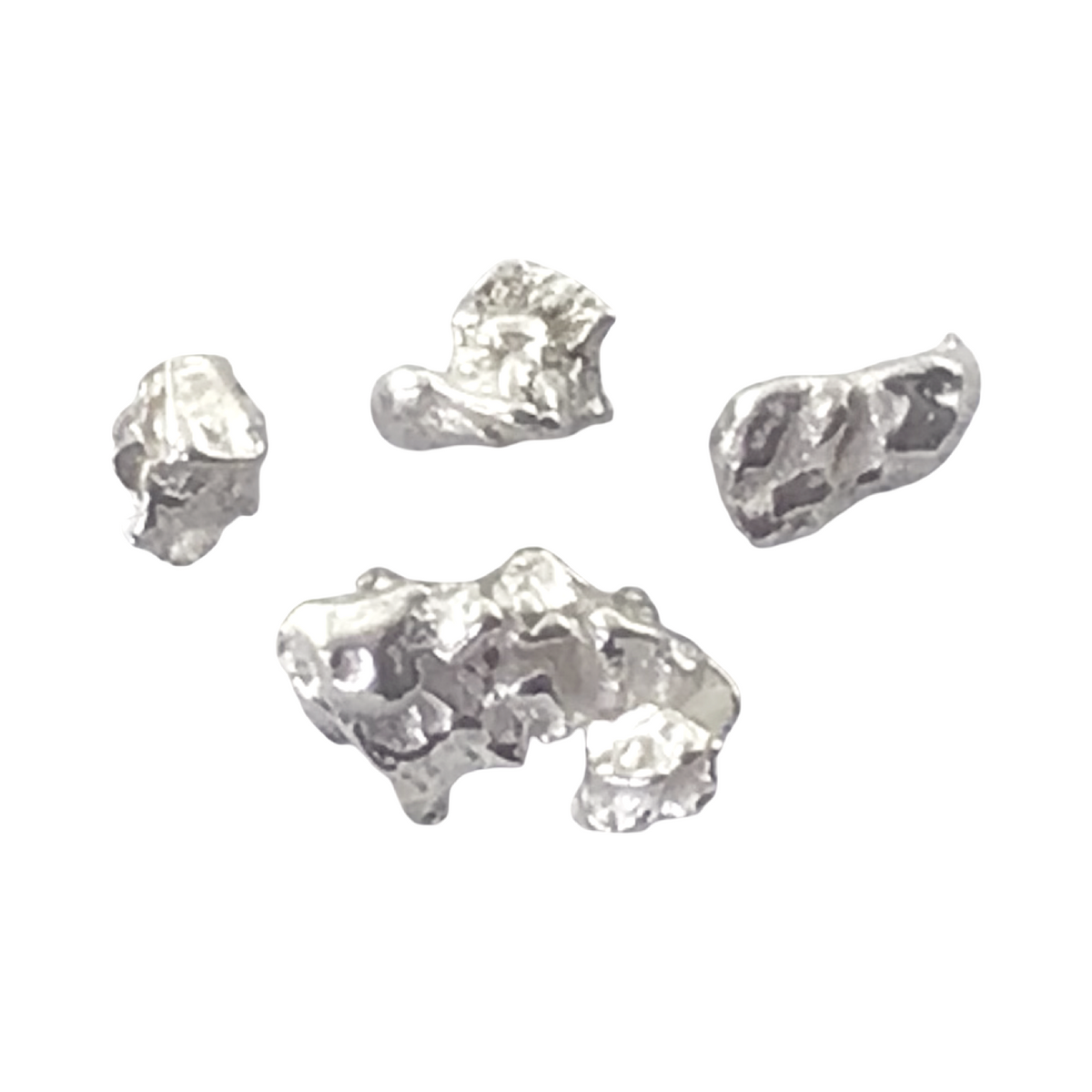 Australian Silver Nugget 0.64 grams 4 Pieces Natural Native Prospected High Quality