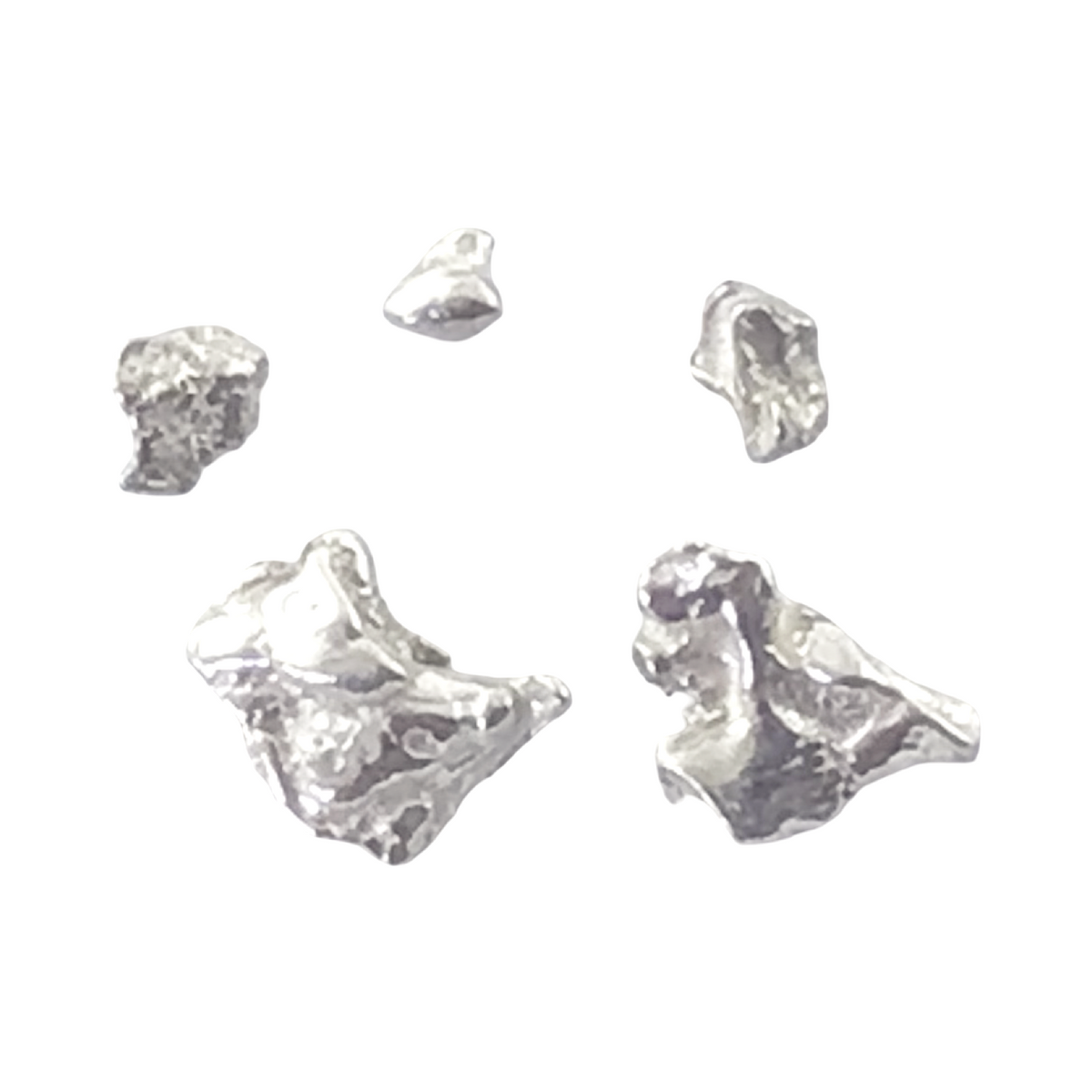 Australian Silver Nugget 0.66 grams 5 Pieces Natural Native Prospected High Quality